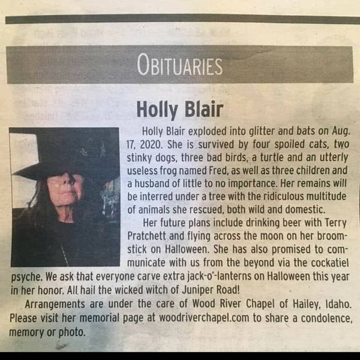 Best Obituary Ever (Picture) - STATIONGOSSIP