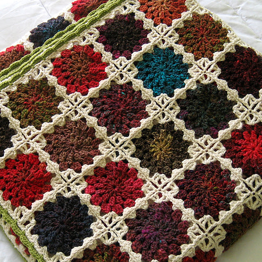 Crochet Guide Flowers in the Snow Blanket