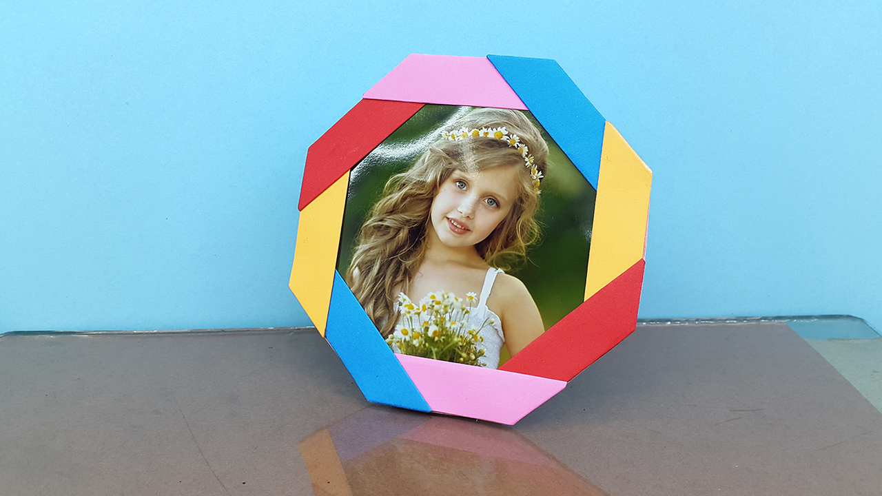 Colors Paper Make Photo Frame out of Paper DIY Paper Photo Frame