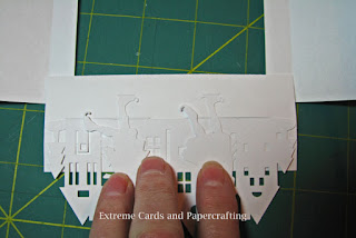 Skaters And Houses Shadow Box Card