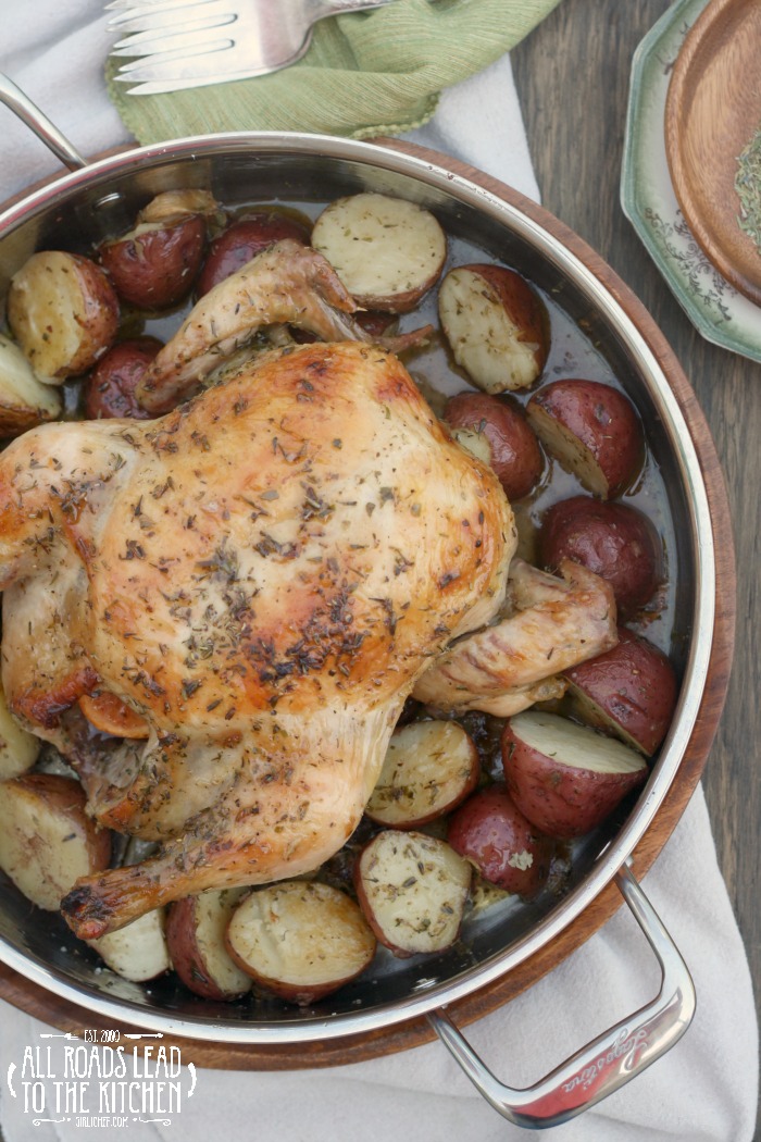 Herbes de Provence Roasted Chicken and Potatoes + an Amélie Inspired