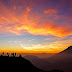 Sikunir Dieng golden sunrise panoramic view