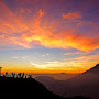 Sikunir Dieng golden sunrise panoramic view