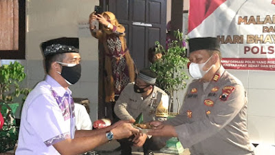 Peringati Hari Bhayangkara ke 75, Polsek Pituruh Ajak Perketat Prokes