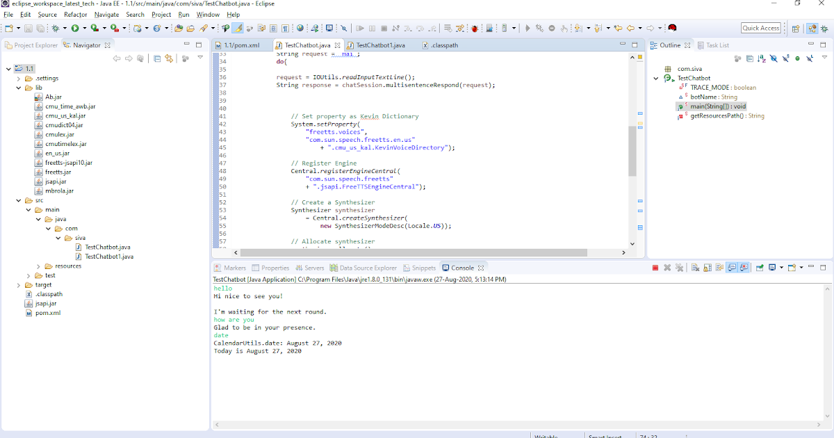 Learn and shine: Getting started with Chatbot using java and response ...