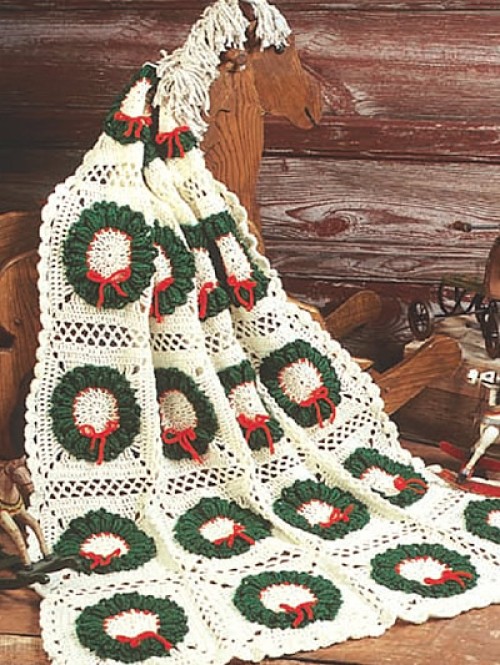 Beautiful Skills Crochet Knitting Quilting Holiday Delight Afghan