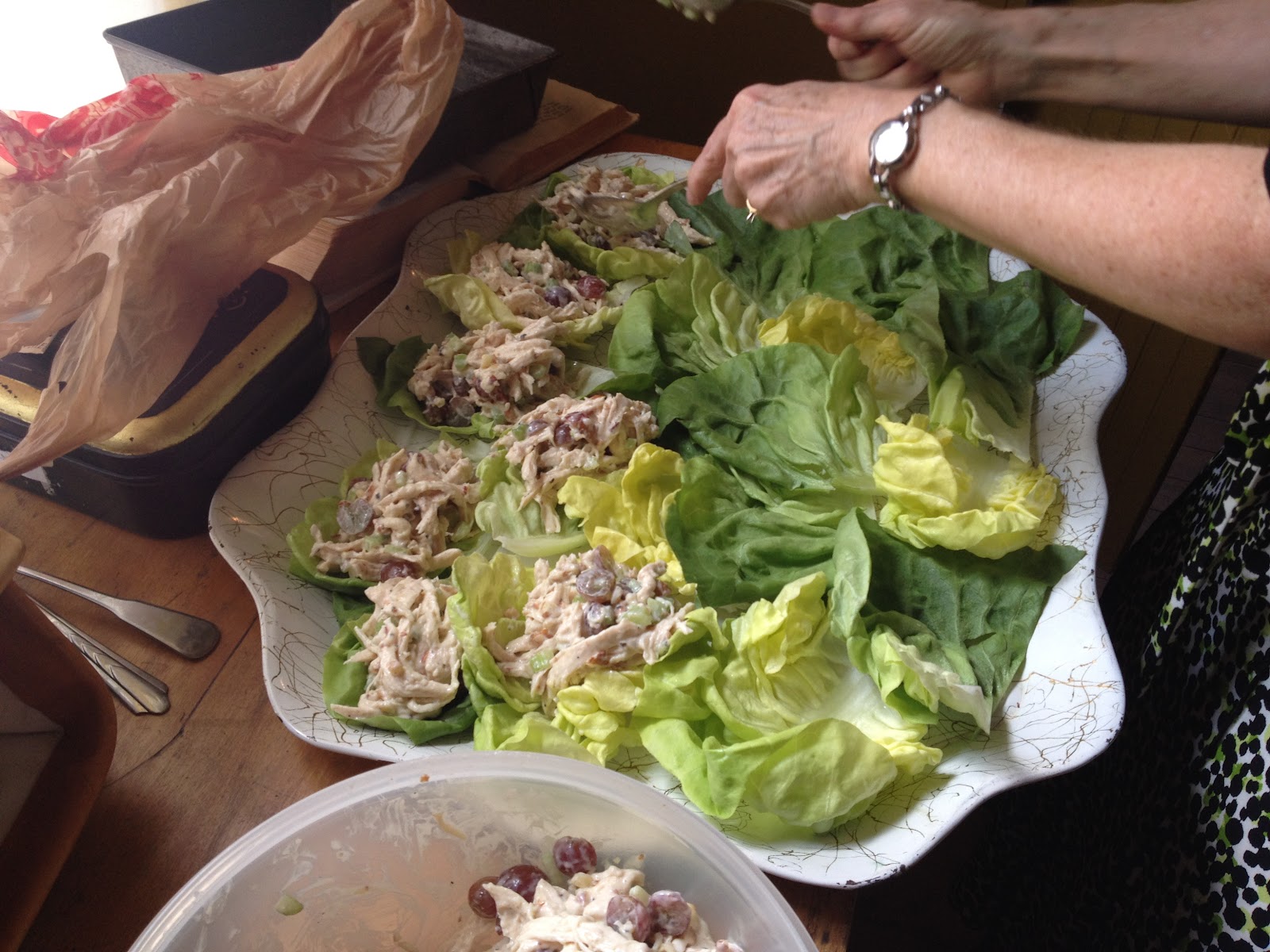 The Kitchen Adventures: Wedding shower tea party: Chicken salad cups