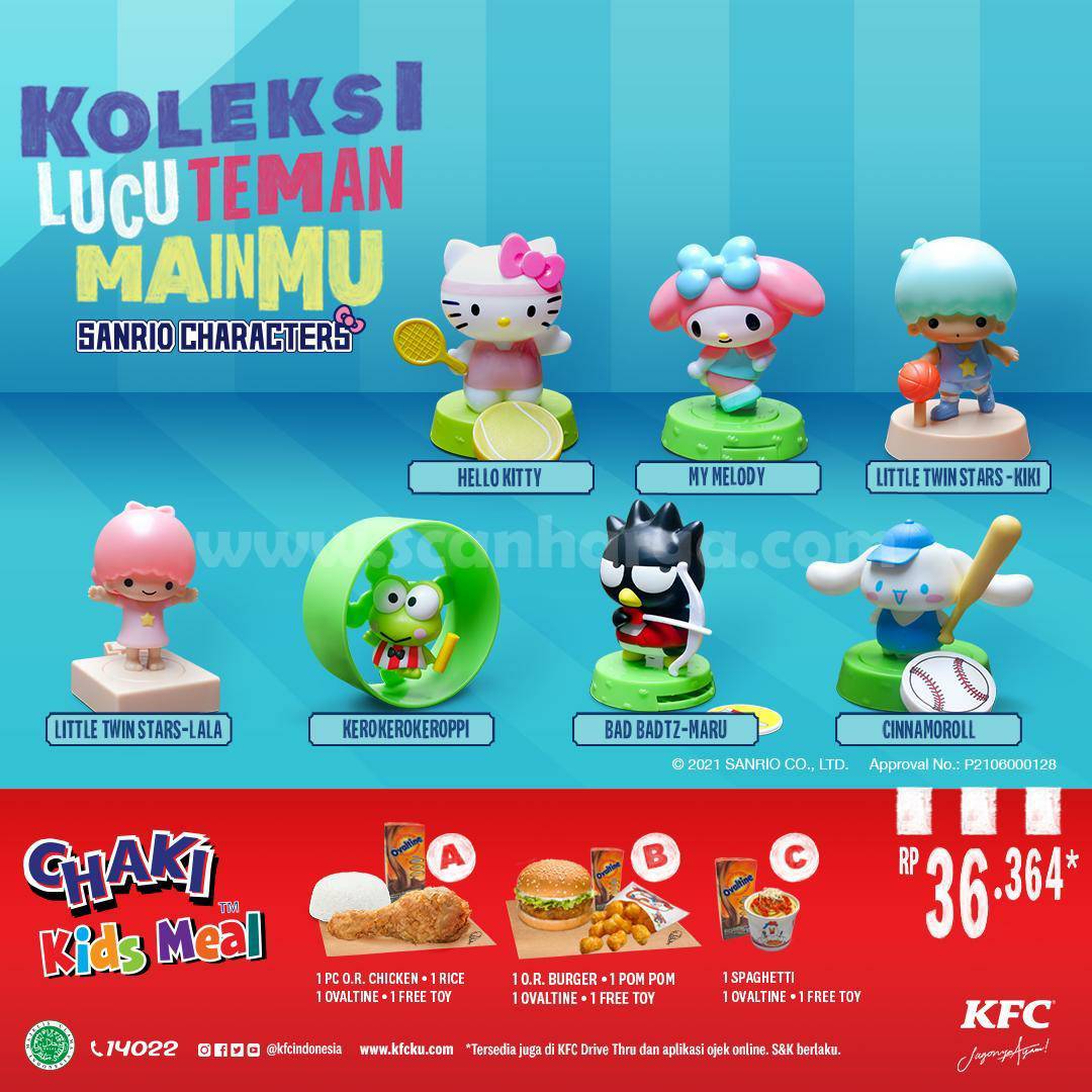 Promo KFC Chaki Kids Meal (CKM) Terbaru harga mulai Rp. 36.364