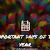 Important days of the year.