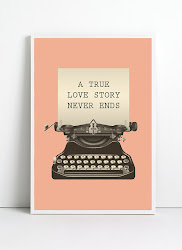 valentine poster posters quotes true quote story inspirational designs lovely never stories ends valentines retro typewritter he him sayings via