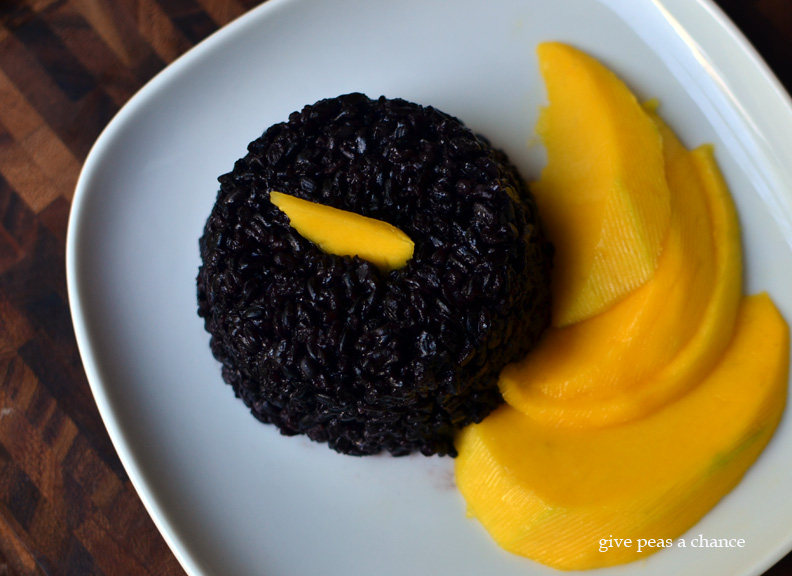 Give Peas a Chance Coconut Forbidden Rice with Mango