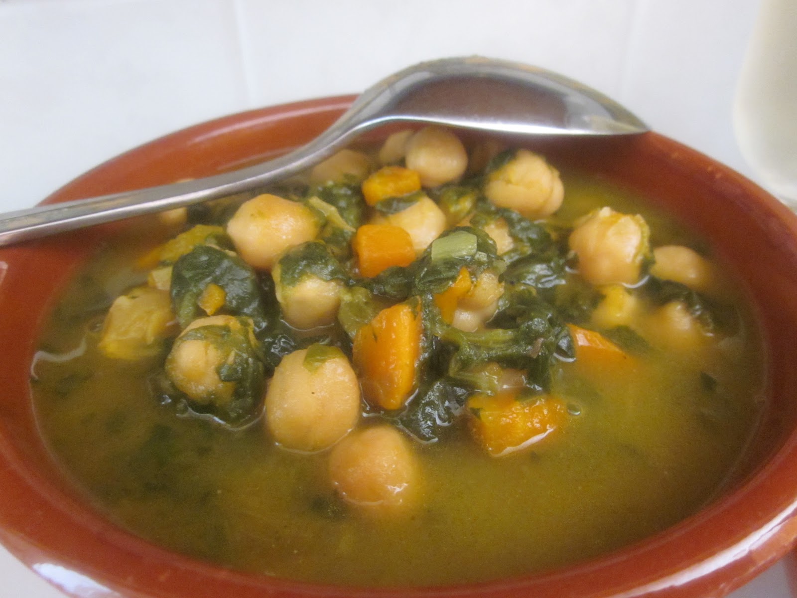 GARBANZOS CON ESPINACAS Y CALABAZA COCINA CON REINA