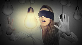 Przedstawienie osoby świadomie dającej się kierować intuicją