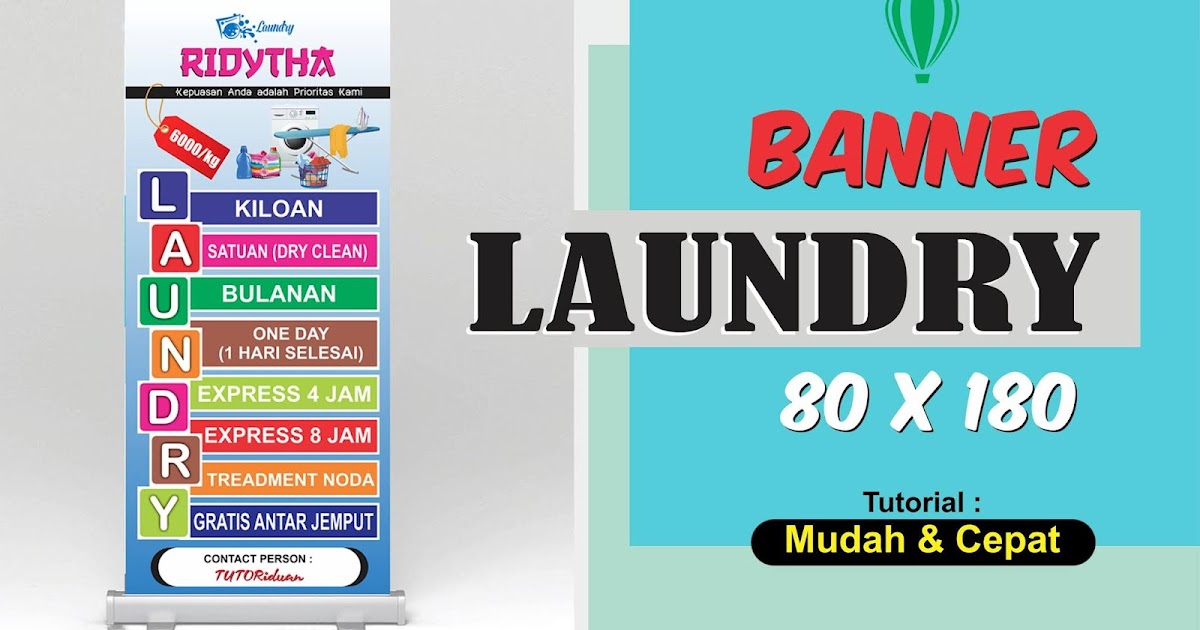 Desain Banner Laundry Dengan Coreldraw Tutoriduan Com