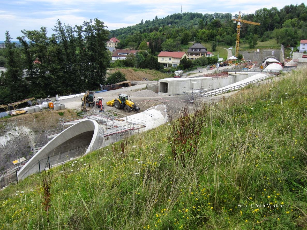 Eningen u.A.: Baustelle Scheibengipfeltunnel - Südportal