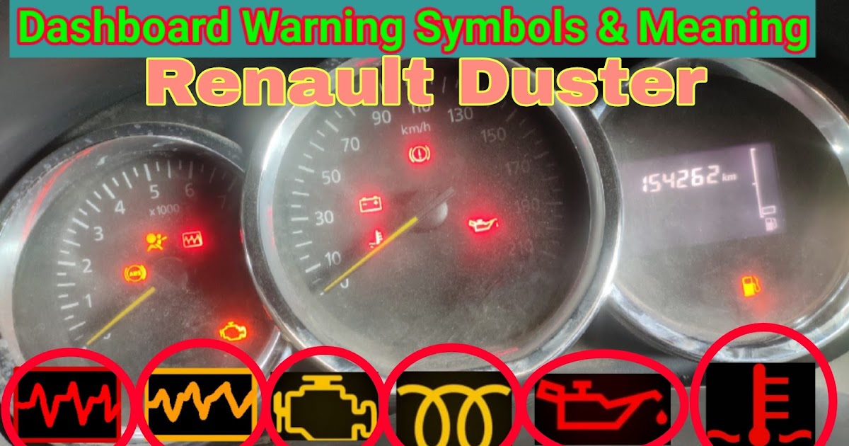 Renault Duster Dashboard Warning Symbols And Meaning