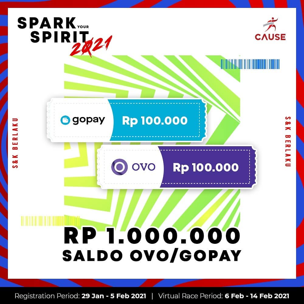 Doorprize 🔍 Spark Your Spirit - Virtual Run & Ride • 2021 Doorprize 🎁 Spark Your Spirit - Virtual Run & Ride • 2021