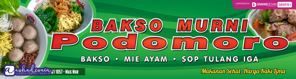 Contoh Desain Banner Spanduk Download Bakso & Mie Ayam - Contoh Desain