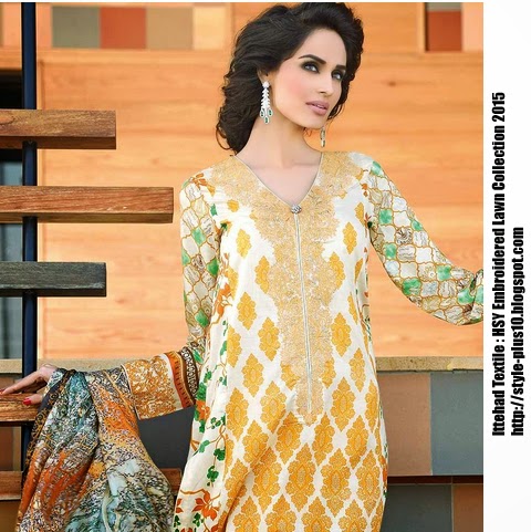 Ittehad Textile : HSY Embroidered Lawn Collection 2015 ( Three Piece ...