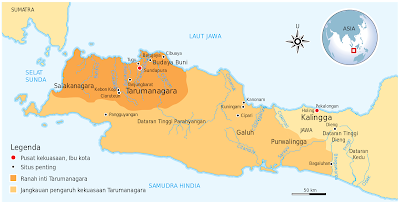 persebaran kerajaan tarumanegara di indonesia\