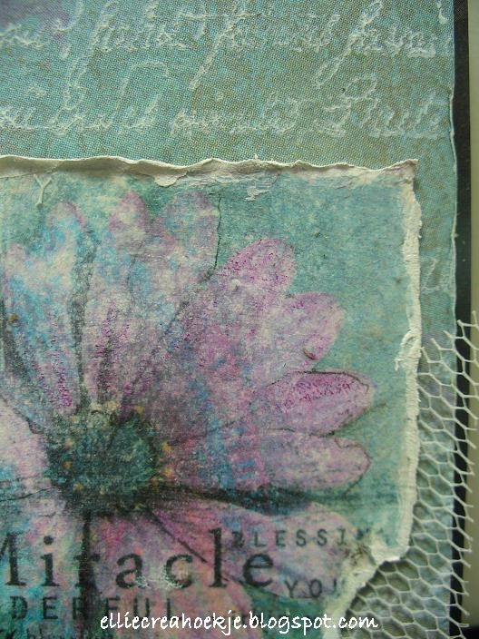 Ellie's ATC's ATC gesso transfer margriet