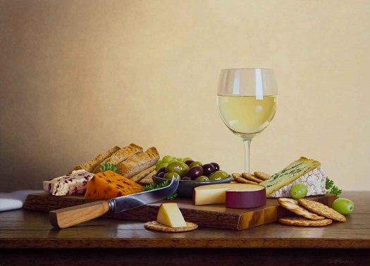 Brett Humphries - "Cheese Board" | canvas art | pictures | obras de arte contemporaneo, cuadros, imagenes de pinturas bonitas bellas, bodegones de comida | peintures | pitturas