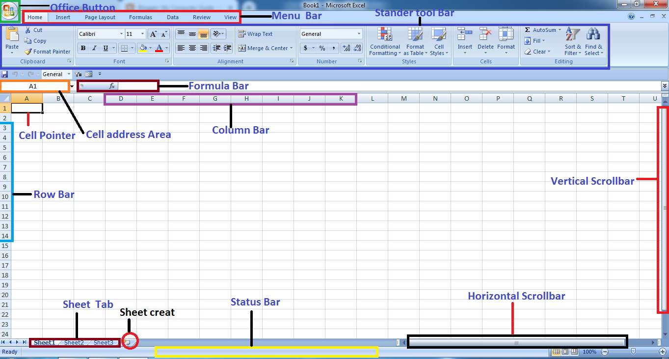 4. Microsoft Excel worksheet and diagrams Overview My Computer Guide