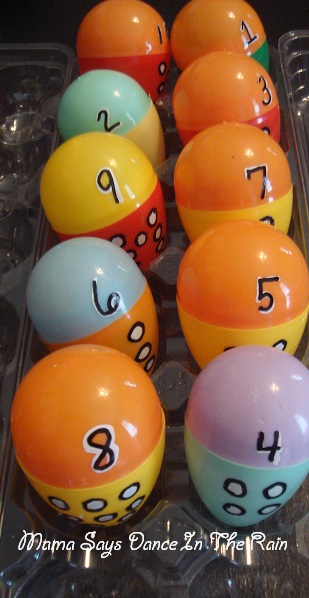 Reuse Easter Eggs for Math - Mama Says Dance In The Rain