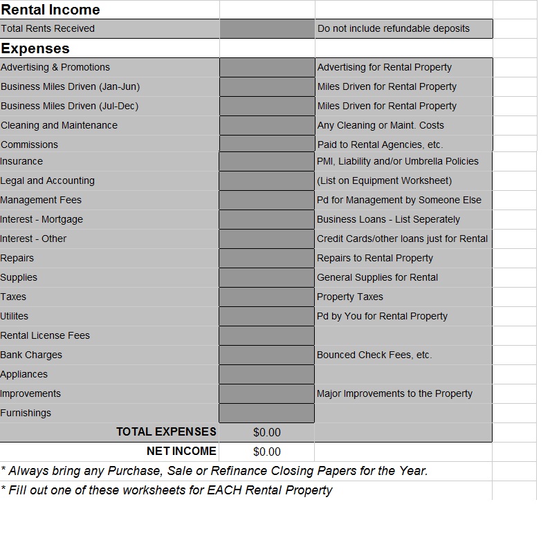 Tax Worksheet 2012 ~ Template Sample