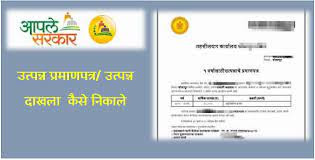 Utpanna Dakhla Document In Marathi