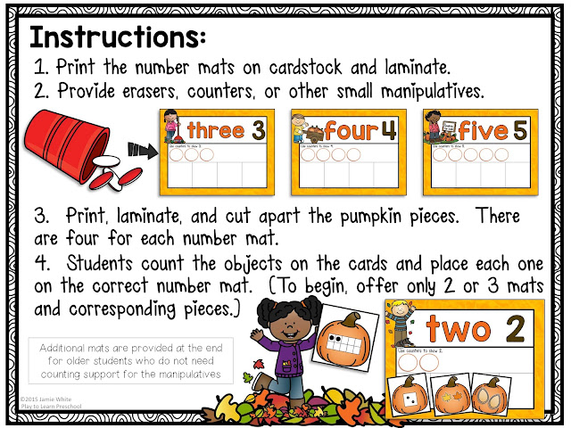 Pumpkin Counting Mats