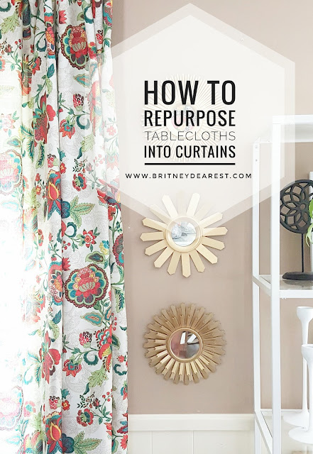 How to, Repurpose, Pair of, Tablecloths, Into, Curtains, TUTORIAL