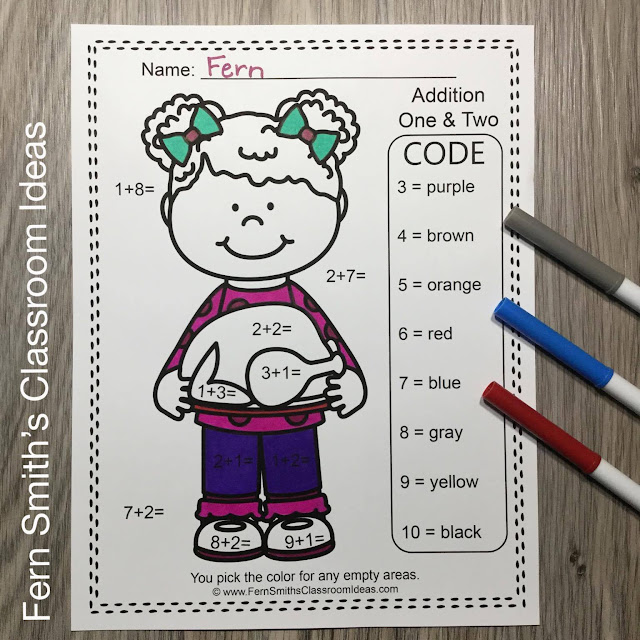 Getting students to review their addition, subtraction, multiplication, and division basic facts can be challenging! You will love the no prep, print and go ease of these Thanksgiving Color By Number Addition, Subtraction, Multiplication, and Division Printable Worksheets Resource BUNDLE.