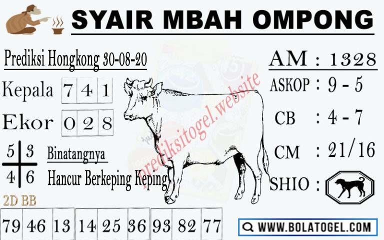 Syair HK Malam Ini Minggu 30082020 Prediksi HK Malam