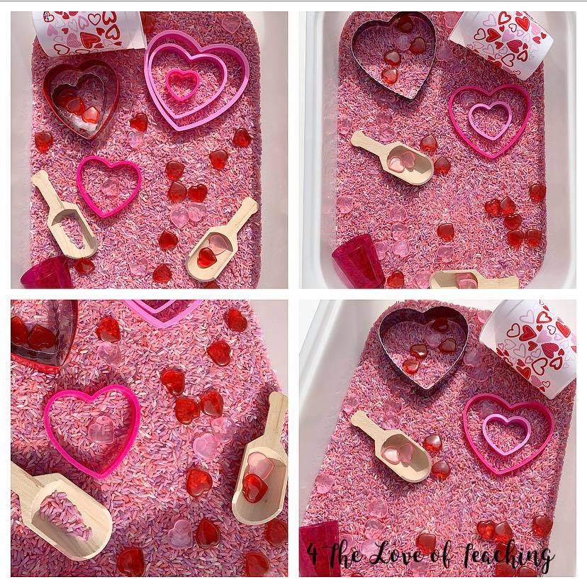 Valentine's Sensory Bin For the Love of Teaching