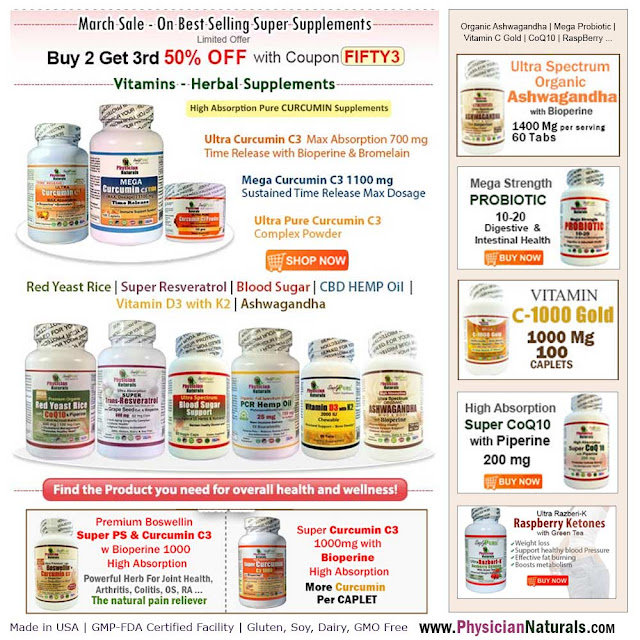 March Sale On Select Vitamins Herbal Supplements