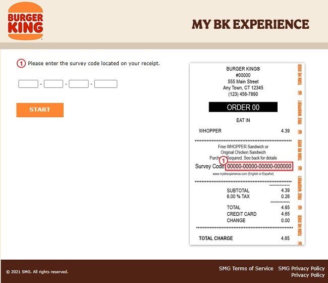 burger king customer survey