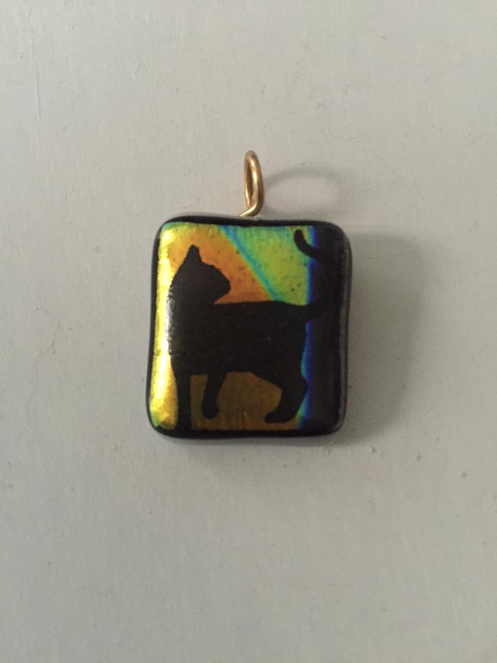 Naomi's Designs Handmade Wire Jewelry Handmade fused dichroic glass