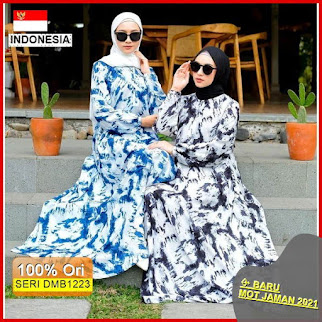 DMB1223 DRESS WANITA 1KG MUAT 4PCS AWAN TIE DYE MAXY DRESS FASHION HIJAB WANITA MUSLIMAH HITS SELEBGRAM BARU 2021