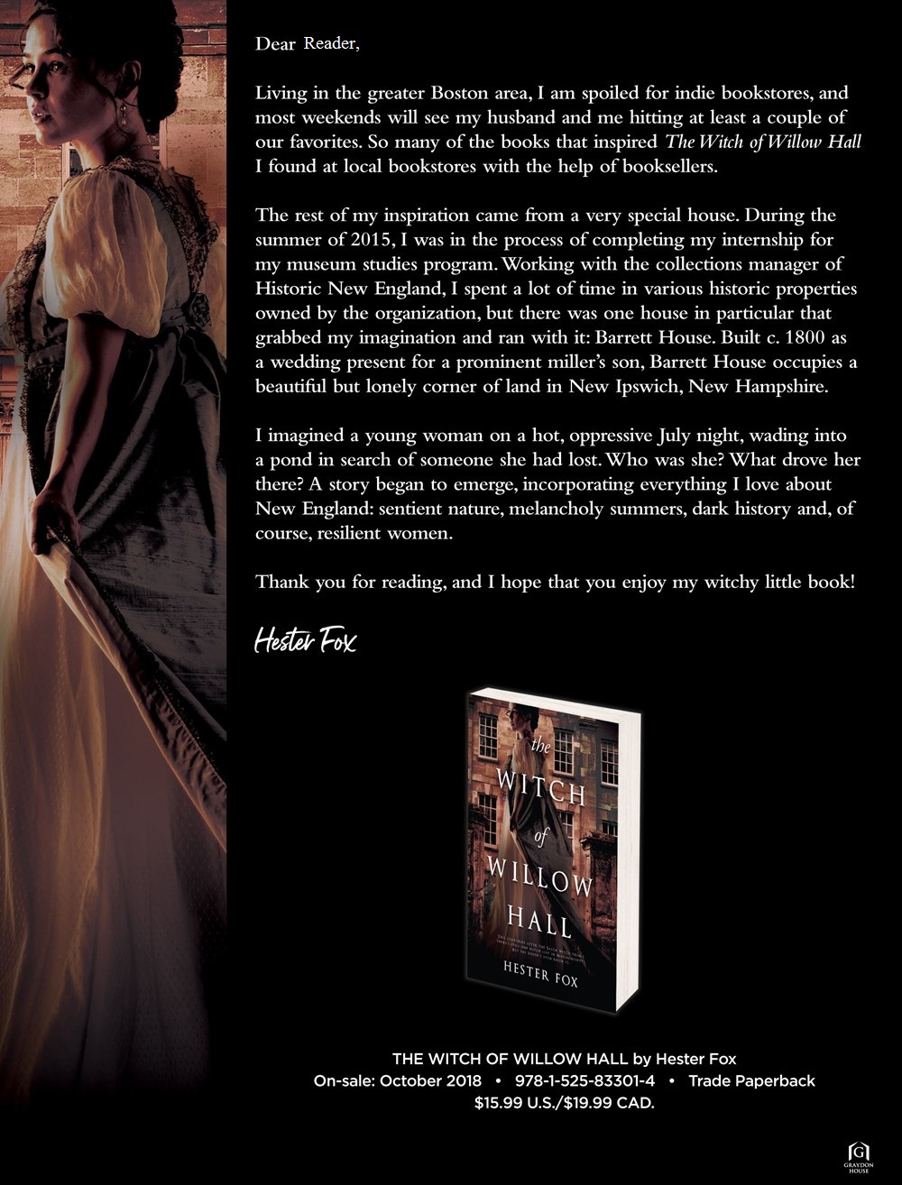 The Witch of Willow Hall by Hester Fox The Witch of Willow Hall by Hester Fox