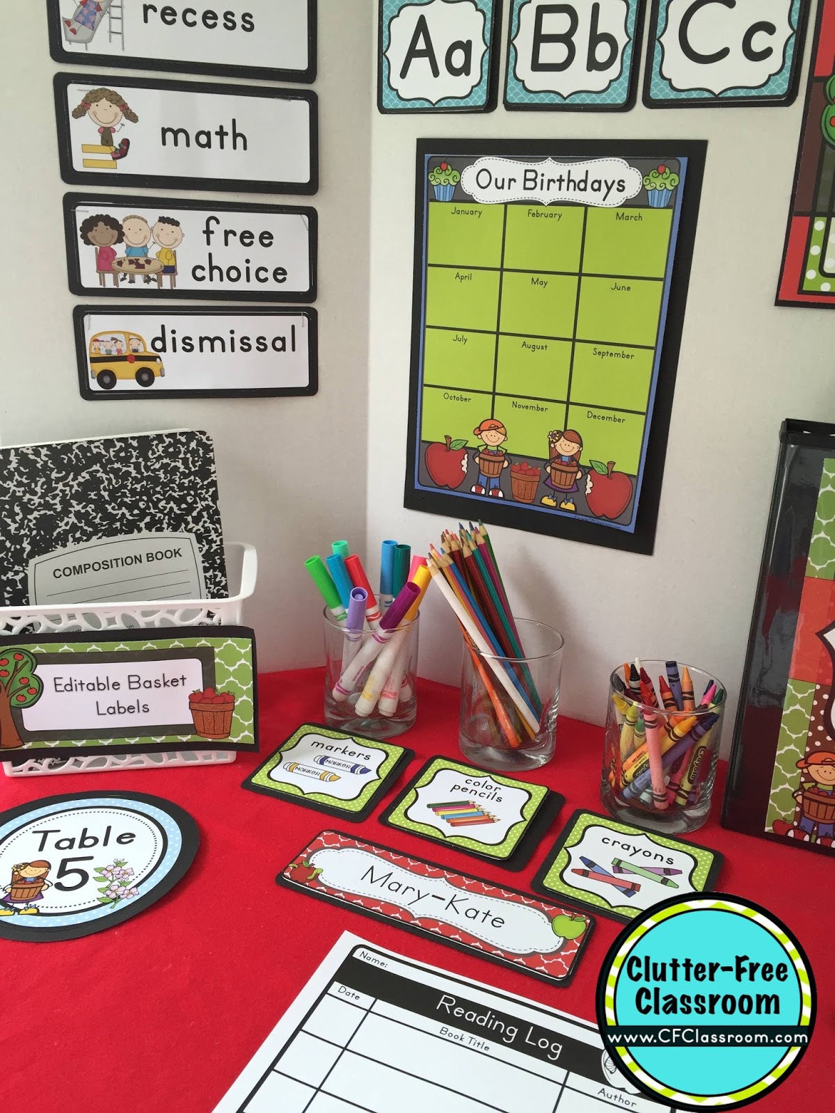 Apple Themed Classroom Ideas Printable Classroom Decorations
