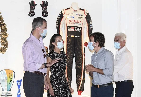 Queen Letizia and King Felipe of Spain visited the Fernando Alonso Museum and Circuit in Llanera