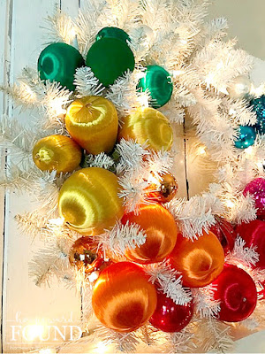 Christmas,Christmas Decor Themes,Christmas Decor,Christmas tree,color,color palettes,colorful home,decorating,DIY,diy decorating,dollar store crafts,holiday,ornaments,seasonal,wall art,wreaths,winter,roygbiv,rainbow aesthetic,ombre,Dollar Tree decor,rainbow palette,roygbiv palette,rainbow ombre,colorful Christmas,merry and bright,