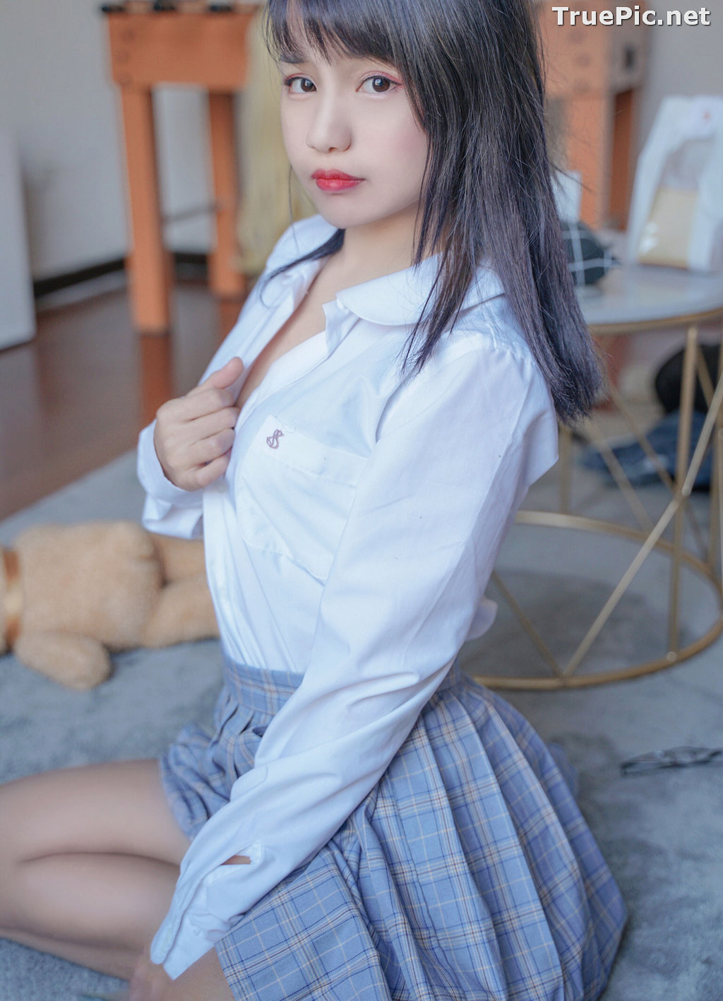 Image [MTCos] 喵糖映画 Vol.047 – Chinese Cute Model – Sexy Student Uniform - TruePic.net - Picture-1