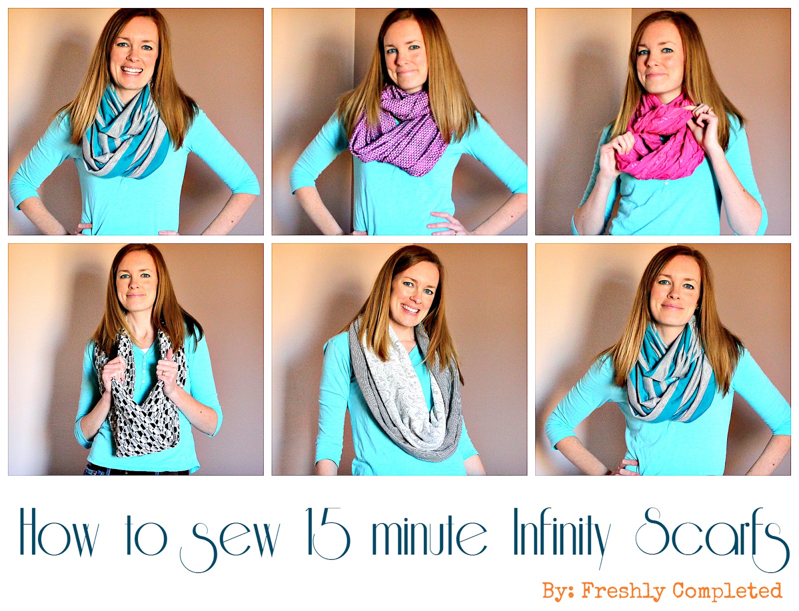 How to Sew 15 minute Infinity Scarfs