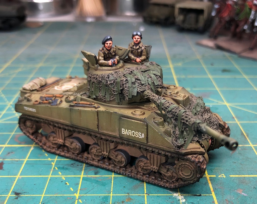 The Tactical Painter Sherman Firefly with hessian camouflage