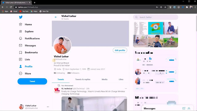 Username changed successfully Twitter's username changed successfully
