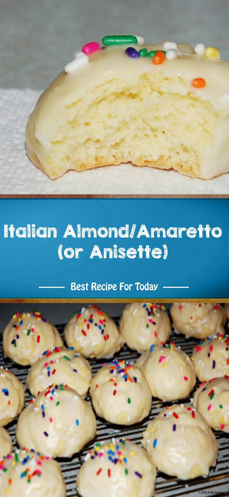 Italian Almond/Amaretto (or Anisette) Cookies w/ Icing - HEALTH HACKS DIY