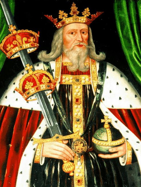 Король Эдуард III на этом портрете изображён с короной Франции