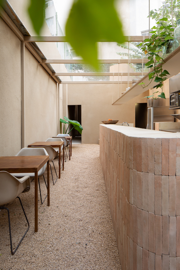 restaurant counter and tables